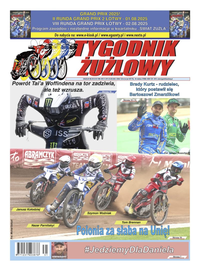 Najświeższe wydanie „Tygodnika Żużlowego” (nr 31)