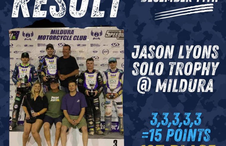 Justin Sedgmen wygrał turniej o Trofeum Jasona Lyonsa